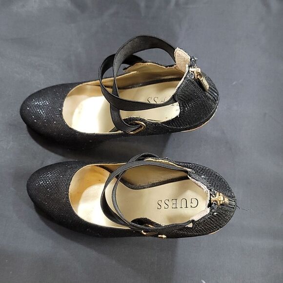 GUESS SHIMMER GLITTER CRISS-CROS STRAPS HIGH HEEL STILETTO PUMP - Picture 10 of 15